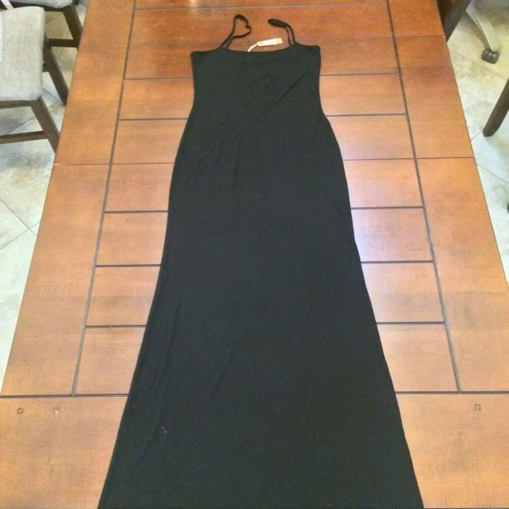 NWT Skims black ribbed maxi dress xl